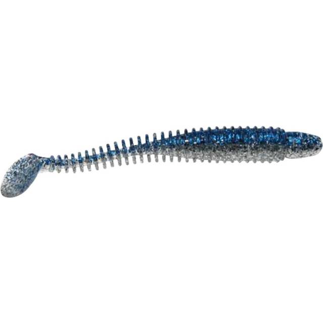 Lunker Swimmin' Ribster - 10cm -9-pack (färg: Blue Ice)