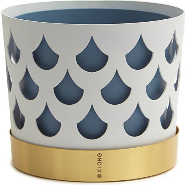 Klong - Trio Flower Pot - Mellan, Drop, Gråblå - Krukor &amp; vaser - Ania Pauser - Guld,Blå