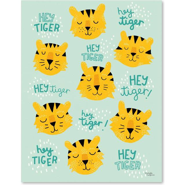 Michelle Carlslund - Poster, Hey Tiger, 30 x 40 cm