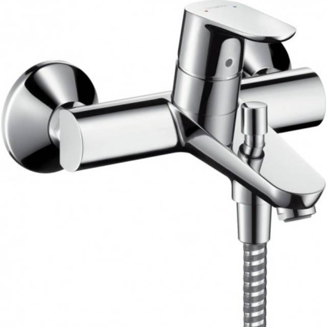 Hansgrohe Focus Chrome Single Lever Manual Bath Mixer Tap With 2 Flow