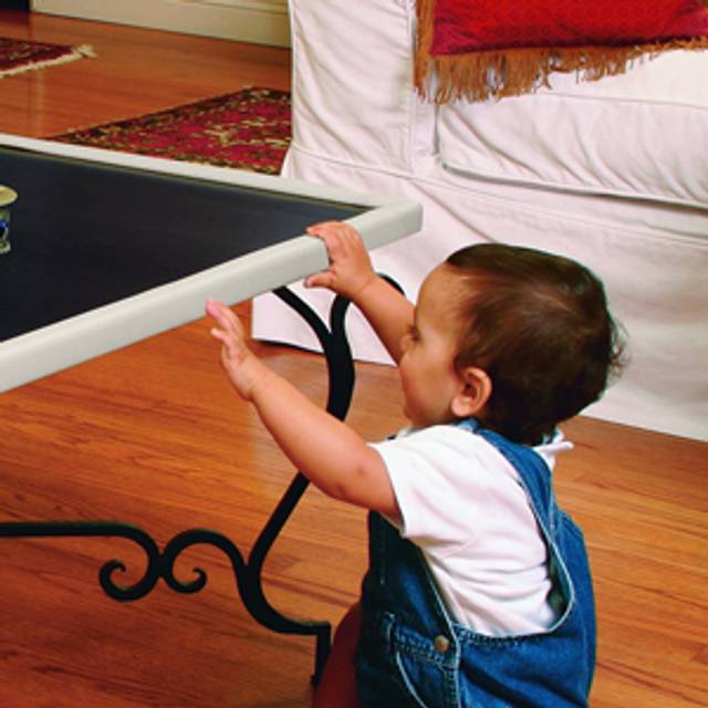 Cushiony Table Edge Guard | Soft & Impact Absorbing Foam | 12'/3.65m roll & 4 Corners | 3M Tape | Edge & Corner Protectors | Cut To Fit | Wipes Clean
