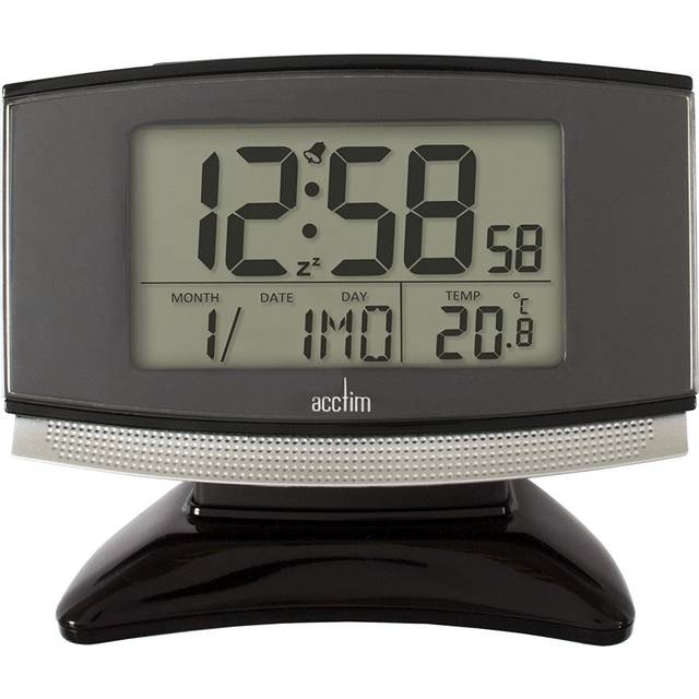Acctim Acura Silent Digital Alarm Clock - Black