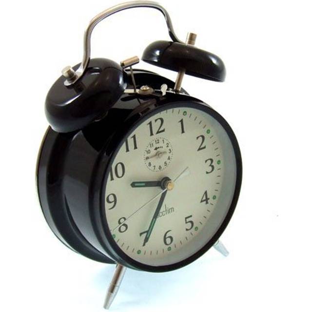 Analog Metal Quartz Alarm in Chrome (16.7cm H X 11.7cm W X 6cm D)
