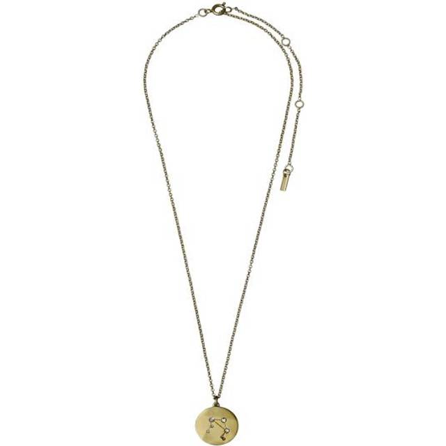 Pilgrim Zodiac Sign Coin Necklace, gold-plated, Capricorn, Women