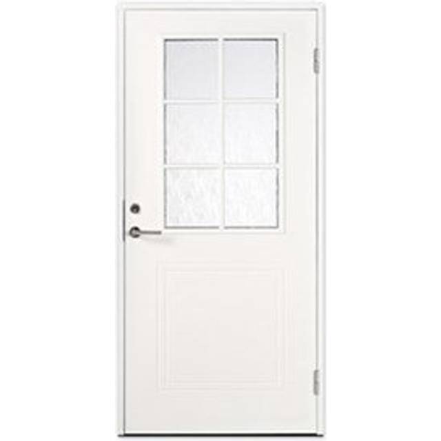 Ytterdörr Swedoor P-400 Cotswoldglas Vit NCS-S 0502-Y (standard) (9 x 19, Högerhängd)