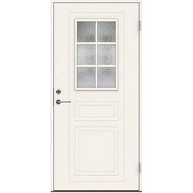 Ytterdörr Swedoor P-710 Cotswoldglas Vit NCS-S 0502-Y (standard) (10 x 21, Högerhängd)