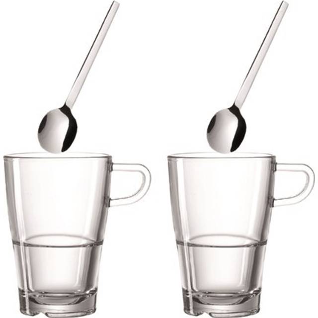 Kaffeset – Kaffekopp och sked x 2 – Latte Macchiato