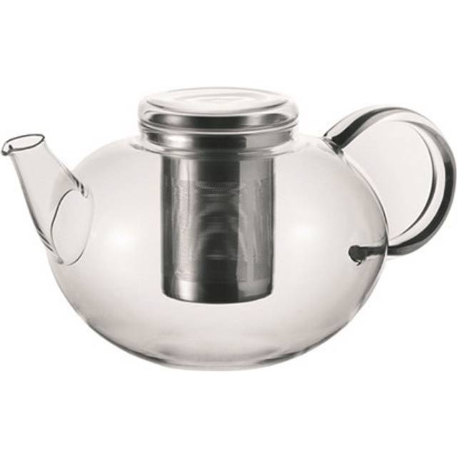 LEONARDO HOME Tekanna Moon, 1,2 l, värmebeständigt glas, lock och rostfri sil avtagbar, handgjord, 070400