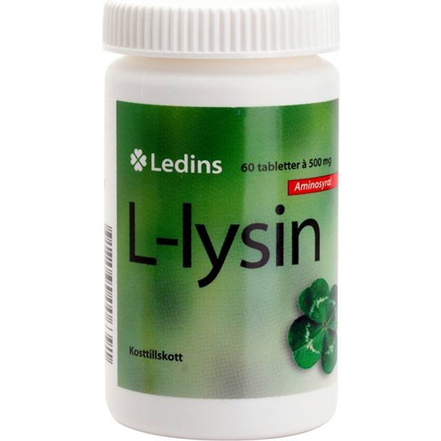 Ledins L-lysin 500 mg 60 tabletter