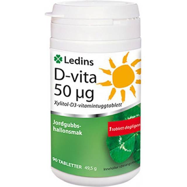 D-Vitamin 50ug 90 tabletter - Ledins