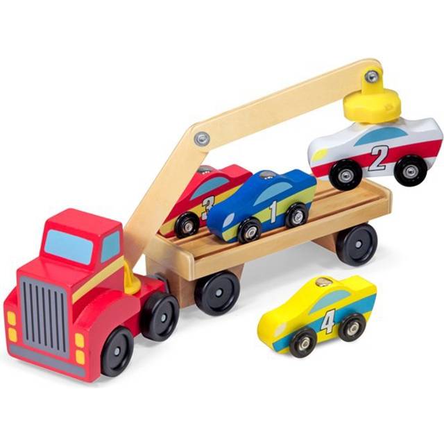 Melissa & Doug Lastbil med Bilar i Trä