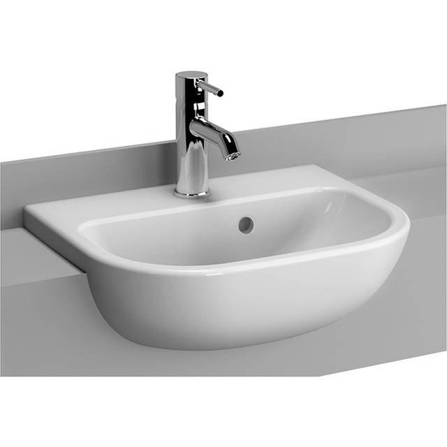 S20 Semi Recessed Basin 450mm Wide 1 Tap Hole - Vitra