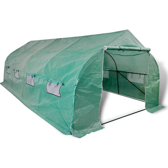 vidaXL Portable Polytunnel Greenhouse Steel Frame Walk-in 18 m²