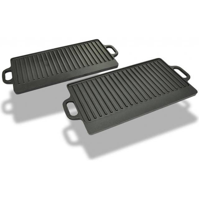 New 2pc Non Stick Fry Pan Iron BBQ Grill Frypan Cookware Skillet Camping Kitchen