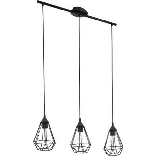 Eglo Tarbes Three Light Bar Black Pendant Light