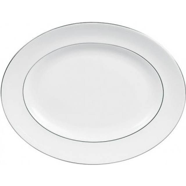 Vera Wang Grosgrain Oval Dish 35cm - Platinum