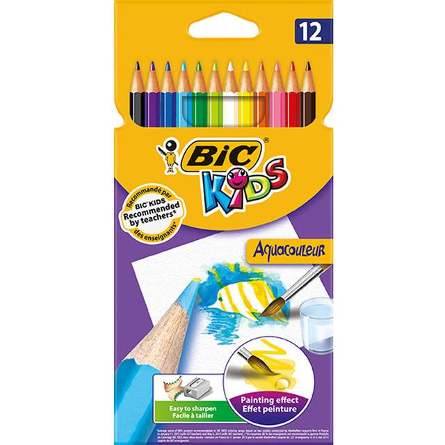 BIC Kids Aquacouleur Colouring Pencils 12 Pack