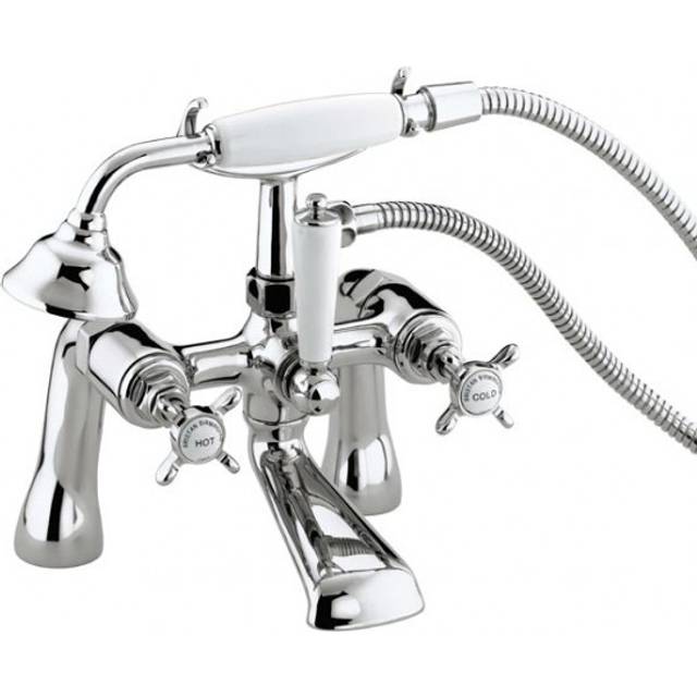 1901 Deck Mounted Bath Shower Mixer - Chrome (21.5cm)