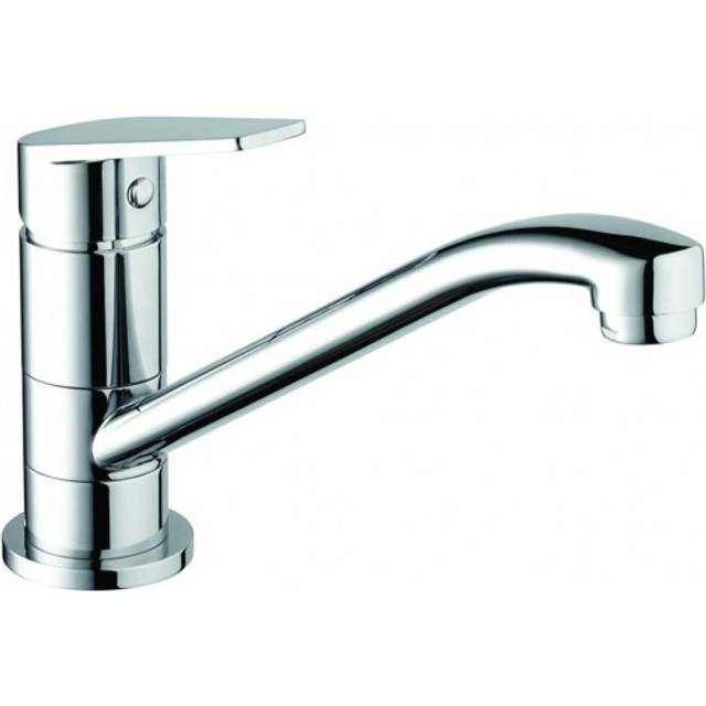 Cinnamon Kitchen Sink Mixer Tap Easyfit Modern Round Single Lever Chrome - Bristan