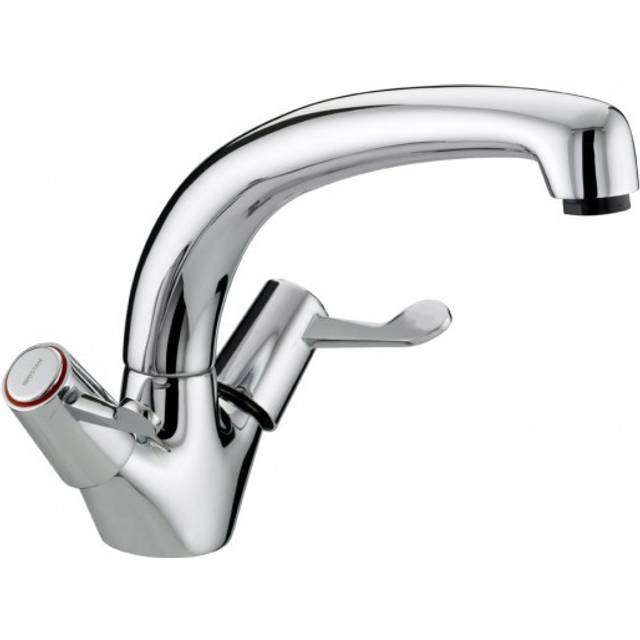 Bristan Value Lever Monobloc Kitchen Sink Mixer Tap with Ceramic Disc Valves | Chrome | Metal | 155mm x 280mm x 235mm