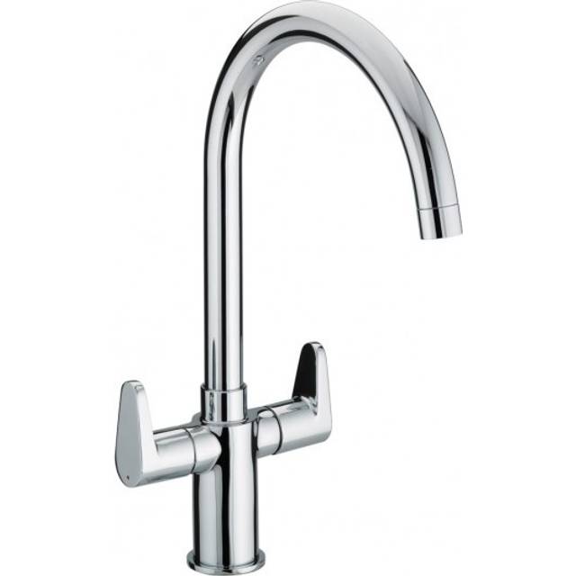 Bristan Quest Mono Mixer Kitchen Tap in Chrome Brass
