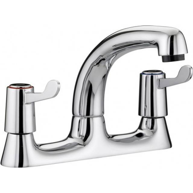 Bristan Value Lever Deck Kitchen Sink Mixer Tap with 6 Inch Levers and Ceramic Disc Valves | Chrome | Metal | 220mm x 260mm x 230mm