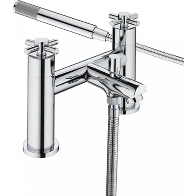 Bristan decade bath shower mixer tap pillar mounted - chrome