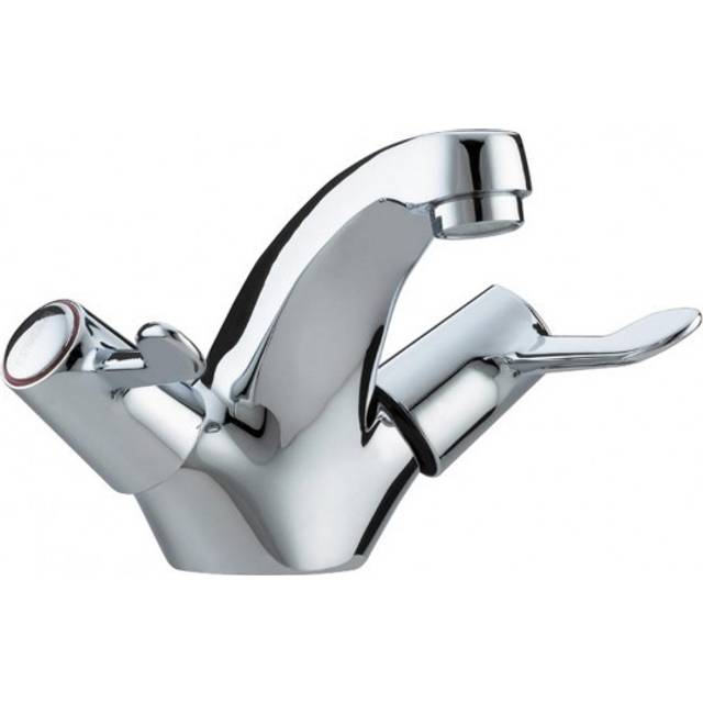 Bristan Value Lever Mono Basin Mixer Tap with Pop Up Waste and Ceramic Disc Valves | Chrome | Metal | 140mm x 125mm x 150mm