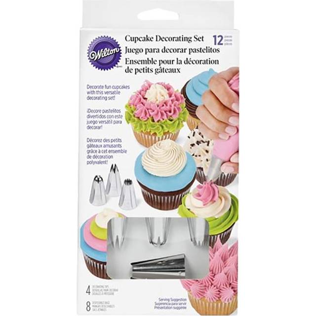 Decorating Piping Icing Tips Set for Cupcakes, 12 Piece Set