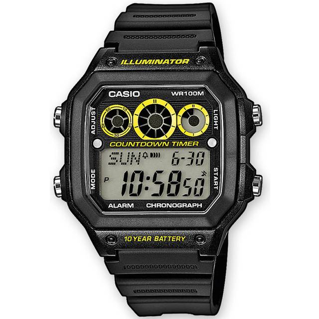 Casio Illuminator Black Resin Strap Watch
