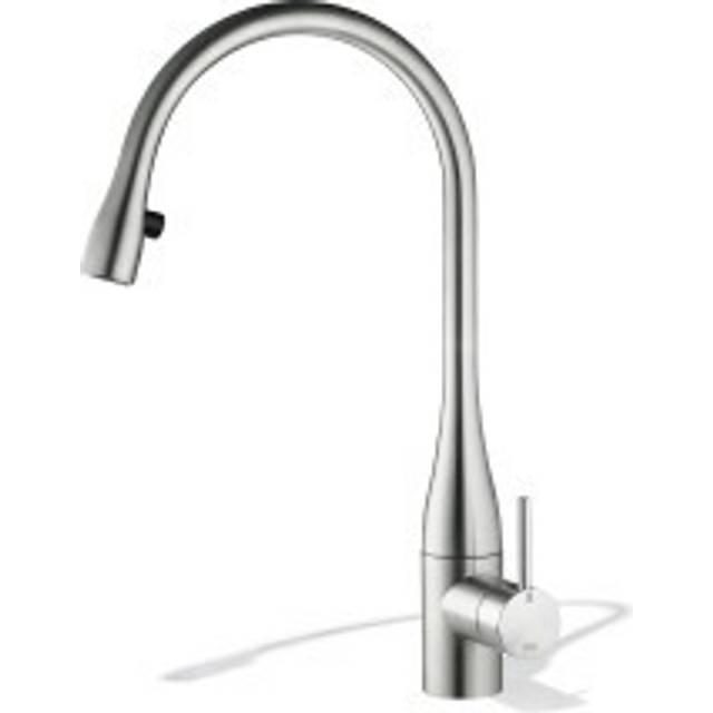 KWC Eve Pull Out Kitchen Mixer Tap with LED Light - Chrome