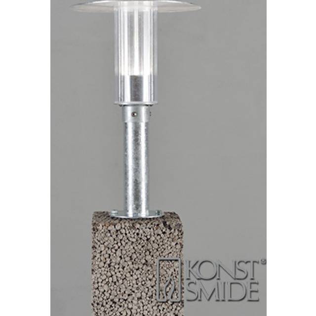 Konstsmide Mode Outdoor Classic Gate Post Pedestal Galvanised Clear Plastic Roug