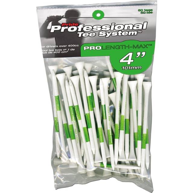 Pride PTS Golf Tees i trä (4'), påse med 50 Tees