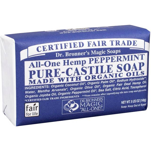 Dr. Bronner&#39;s All-One Pure-Castile Bar Soap Hemp Peppermint 5 oz
