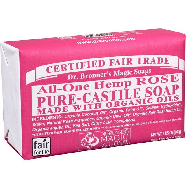 Dr. Bronner&#39;s All-One Pure-Castile Bar Soap Hemp Rose 5 oz