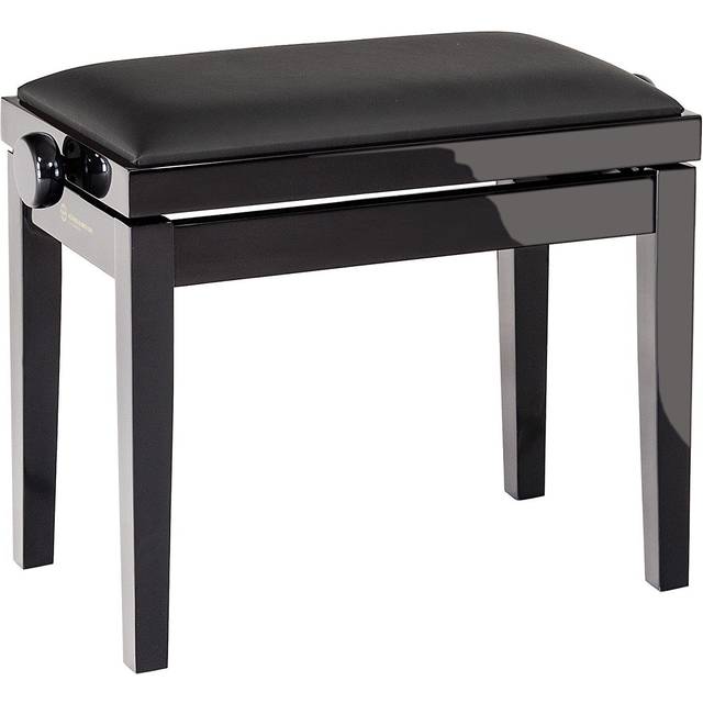 K&M 13911 Piano Bench Imitation Leather Gloss Black