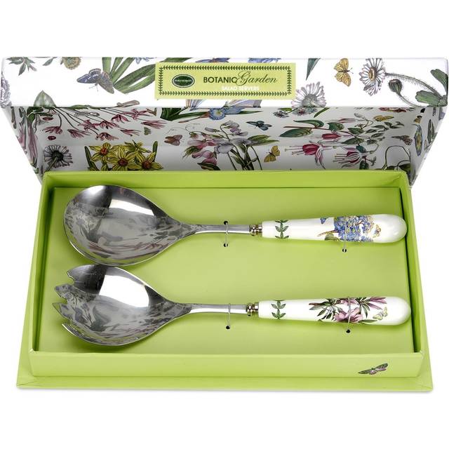 Portmeirion Home & Gifts Salad Server Pair, Porcelain, Multi-Colour, 3 x 3 x 25 cm