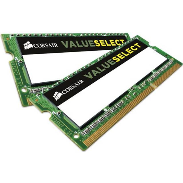 Corsair Value Select SODIMM 16 GB (2 x 8 GB) DDR3L 1600MHz C11 minne för bärbara datorer/bärbara datorer – svart