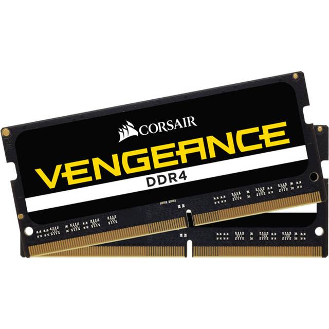 Corsair CMSX32GX4M2A2666C18 Vengeance 32GB (2x16GB) DDR4 2666Mhz 204 Pin SODIMM Performance Notebook Memory Kit, Black