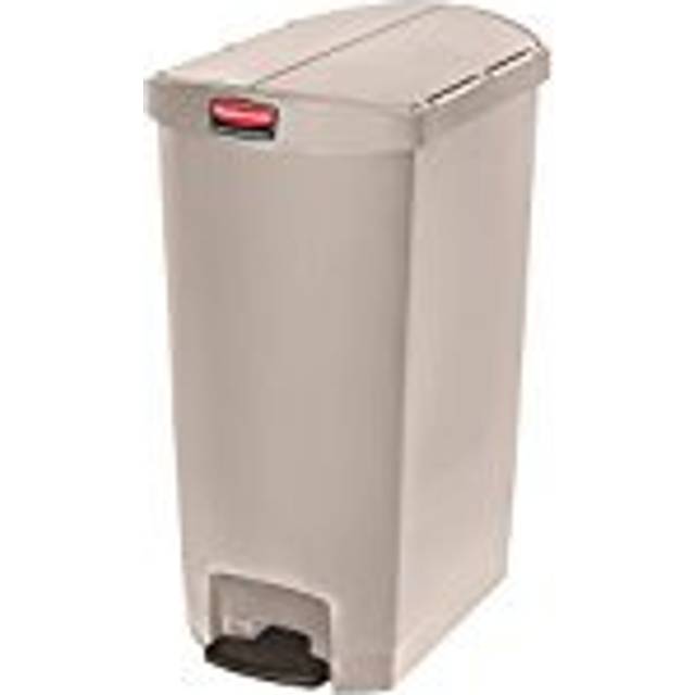 Rubbermaid Slim Jim 68L/18g End Step Resin Step-on Beige