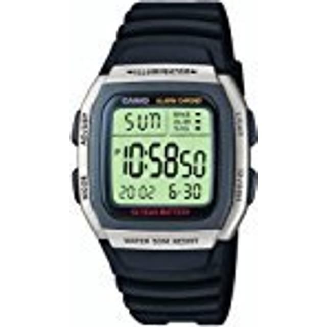 Casio Men&#39;s Digital Sports Watch | Stainless Steel & Rubber Watch - Silver