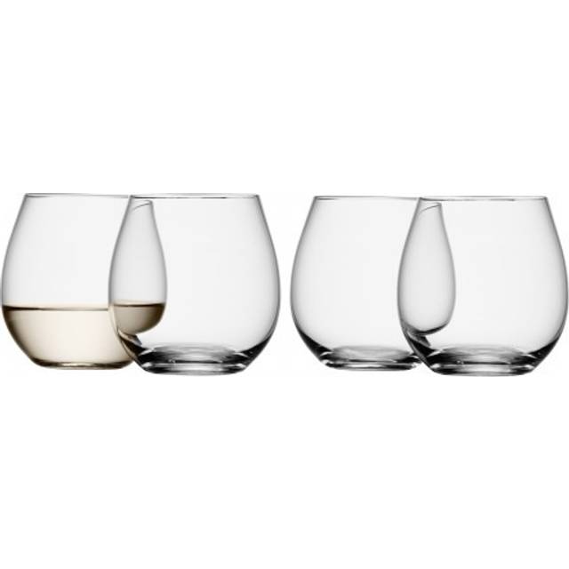 LSA International WI01 Wine Stemless White Wine Glass 370ml Clear x 4