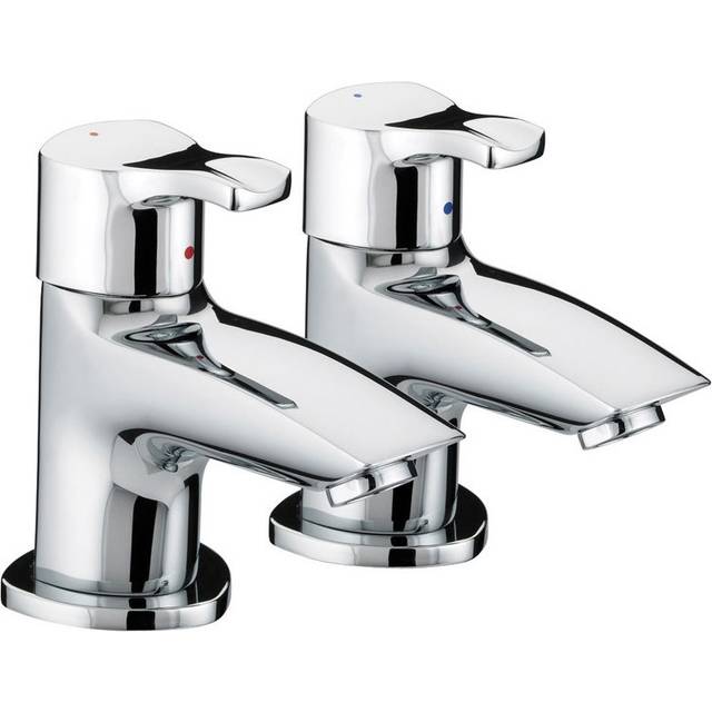 Capri Deck Pillar Taps - Chrome (8.2cm)