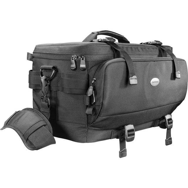 Mantona New York photo bag (incl. 5 dividers, detachable carrying strap and rain cover) black, 18887
