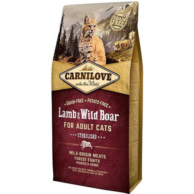 Carnilove Adult Cat Sterilised med lamm & vildsvin - 6 kg