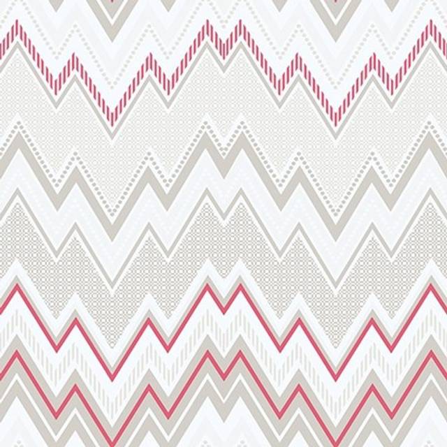 Tempo Zig-Zag Wallpaper Galerie Paste the Wall Pink Grey Beige