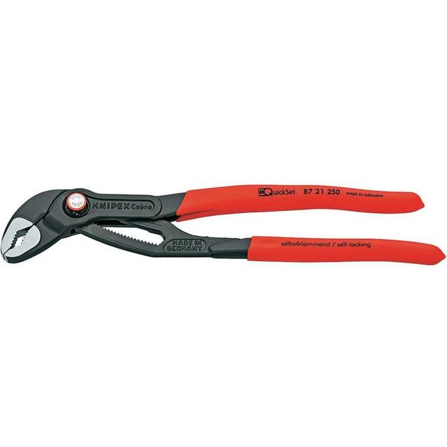 Wasserpumpenzange Cobra® L.250mm, Spann-W.46mm pol.Ku.-Überzug Quick Set KNIPEX