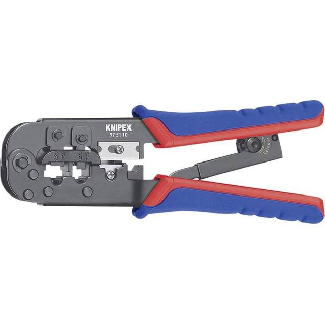 Knipex Presstång för Western-kontakt brunerat, Med flerkomponentsöverdrag 190 mm 97 51 10