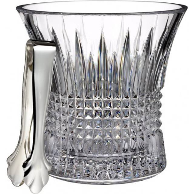 Lismore Diamond Ice Bucket With Tongs - Clear
