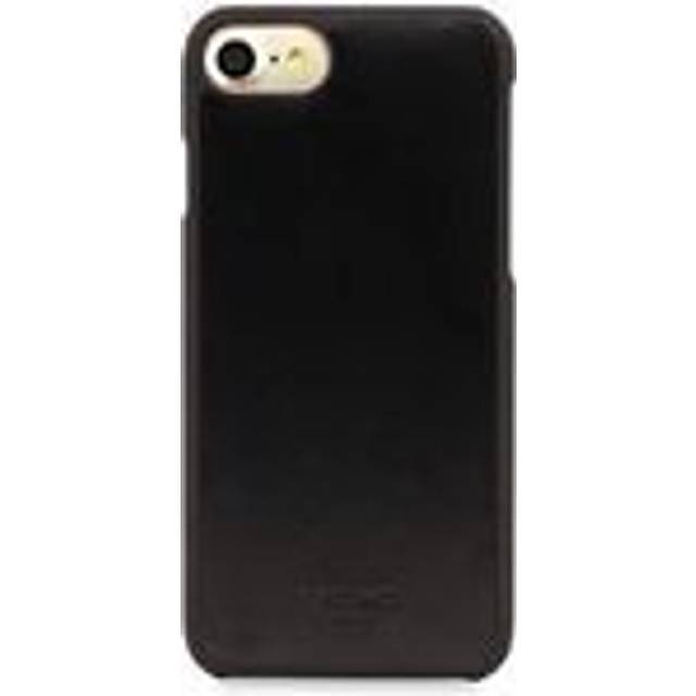 Knomo leather snap-on back case cover for iphone 6 6s 7 8 se 2020 2022 rose gold